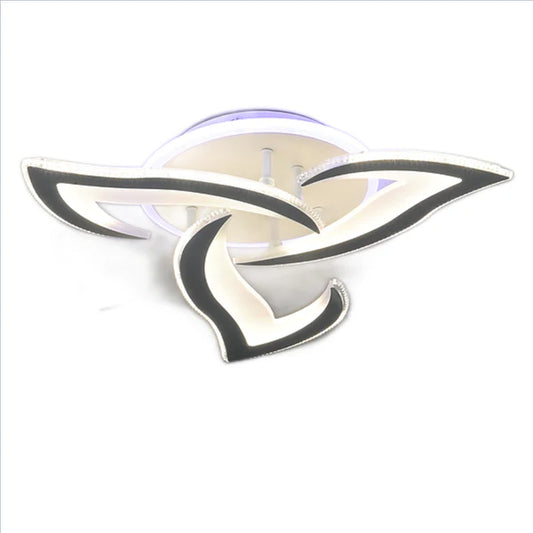 Lustra LED DM396-3RGB, cu Telecomanda, 3 Tipuri de Lumina plus Lumina RGB, Intensitate Reglabila, 130W, Alb