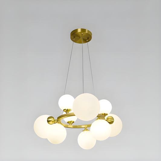 Lustră Modernă Nordică Suspendată cu 9 Globuri, DM-DX2415/9 – Eleganță Rafinată pentru Spații Contemporane