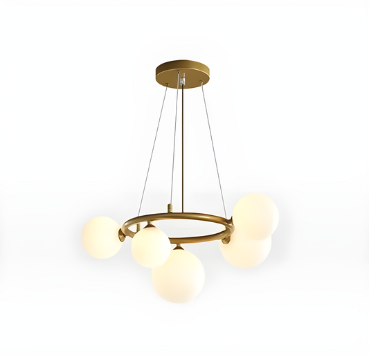 Candelabru Premium cu Globuri LED și Accente Aurii, 60cm DM2332/5 – Un Element Modern pentru Un Decor Luxos