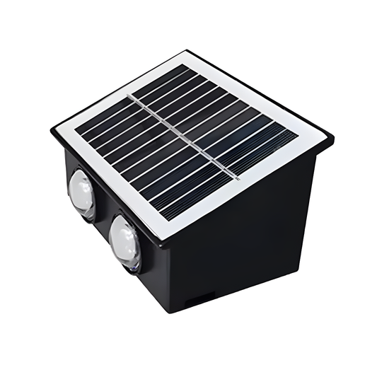 Aplica Exterioară Neagră cu Panou Solar, IP65 – Eficiență și Stil pentru Spații Exterioare, Model 686020