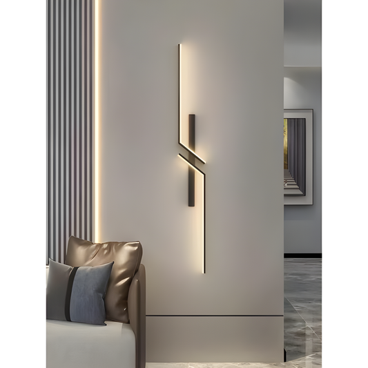 Aplica LED Modernă, 27W – Iluminare Eficientă cu 3 Funcții (Lumina Rece/Calda/Neutră) pentru Spații Interioare, Model DM9320 BK/100CM