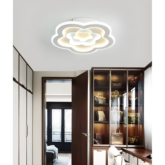 Lustră LED, design elegant, Alb, 3 Tipuri de Lumină, 90W, Model DM9118-300, o alegere rafinată pentru iluminatul interior.
