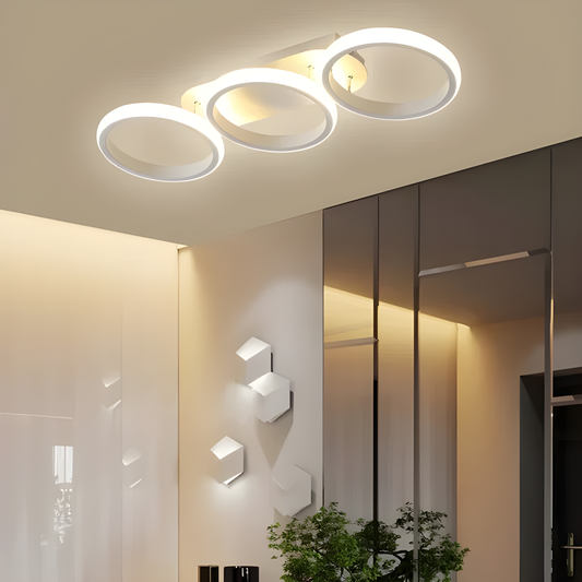 Lustră Modernă LED, Stil Contemporan, Alb, DM130-3 – Iluminare Impecabilă pentru Un Spațiu Premium