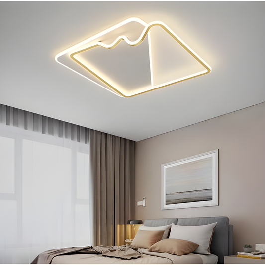 Lustra LED cu Telecomanda lumina/rece/calda/neutra intensitate reglabila DM3943 GD