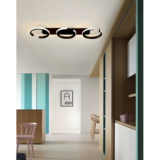 Lustră Premium Neagra DM-G4098/3 BK, 73CM – Flexibilitate în Iluminat cu Design Modern și Telecomandă