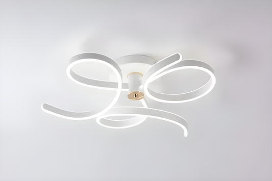 Lustră de Lux Alb/Auriu DM9870 – Telecomandă Inclusă, 3 Tipuri de Lumină, Intensitate Reglabilă, 360W, – Iluminat Distins pentru Spații Interioare