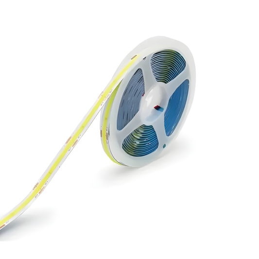 Bandă LED COB Modernă cu Lumina Caldă – Iluminat Rafinată și Versatil, 12W/M, 5m/Rola, 12V