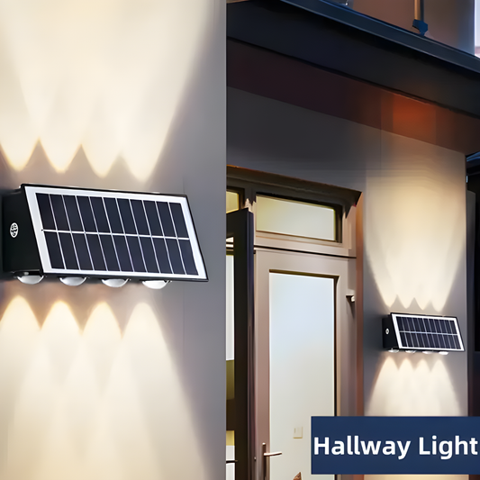 Aplica Exterioară Neagră cu Panou Solar, IP65 – Lumina Neutră și Eficiență Energetică, Model 686030