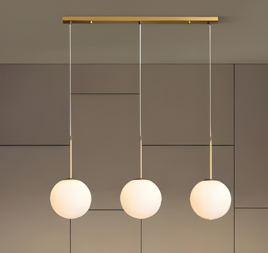 Pendul de Lux Suspendat Auriu – Cu 3 Abajururi, 3 x E27 – Iluminat Elegant pentru Spații Modern, Model DM5482/3