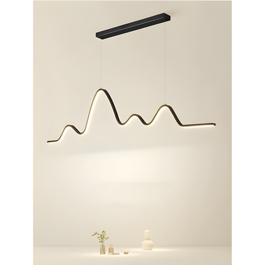 Lustră Suspendată cu Telecomandă și Reglaj de Intensitate – Experimentează Confortul Iluminatului Adaptabil, Model DM3935 BK