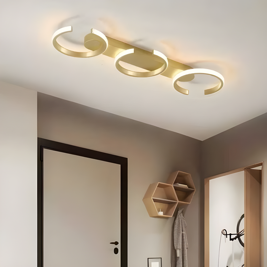 Lustră de Lux Aurie DM-G4098/3 GD, 73CM – Telecomandă wifi 2.4G cu 3 Opțiuni de Lumină și Intensitate Ajustabilă
