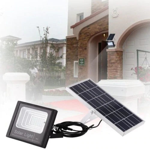 Proiector LED Solar 120W Cu Telecomandă – Design Modern Și Rezistență La Apă IP67, Potrivit Pentru Spații Exterioare Mari